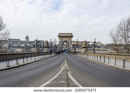Chain Bridge in Front View  Royalty-Free Stock Photo #2285075471
