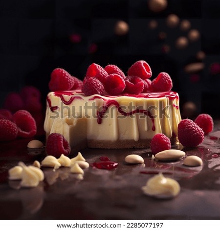 White Chocolate Raspberry Cheesecake piece