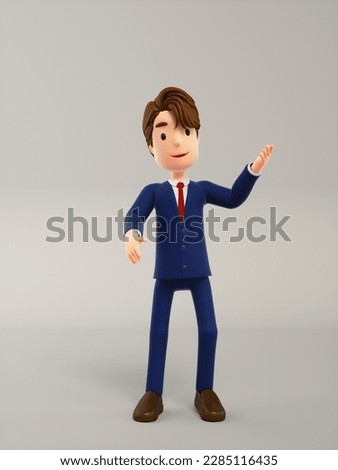 3D rendering of young people in suits