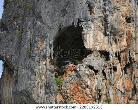 cave entrance in a rocky wall