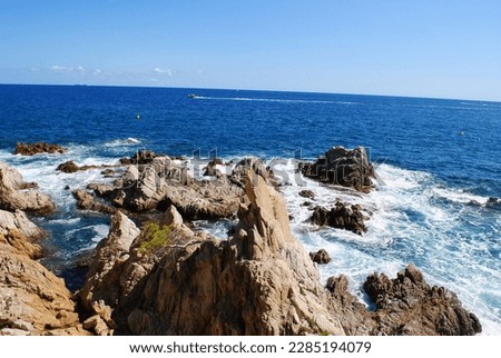 rocky coast of the region sea in Spain