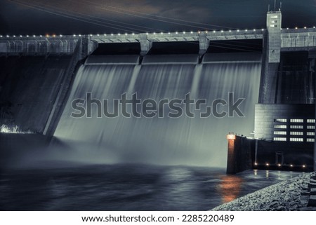 Lower Level of Norris Dam - OverFlow Royalty-Free Stock Photo #2285220489