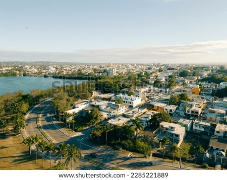 aerial view of city of Tampico Mexico. High quality photo