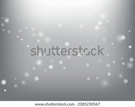 Falling Snow Confetti Winter Vector Background. Christmas, New Year Celebration Snowflakes Pattern. Realistic Flying Snow, Storm Sky Effect. Winter Ad Decoration. Falling Snow Winter Confetti On Gray