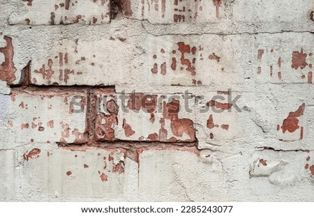 brick wall, horizontal background. abstract close-up old brick wall background
