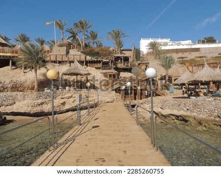 Coast of the Red Sea. Snorkeling and diving. Blue water. View of the sea, beach, vacation, vacation in Egypt.