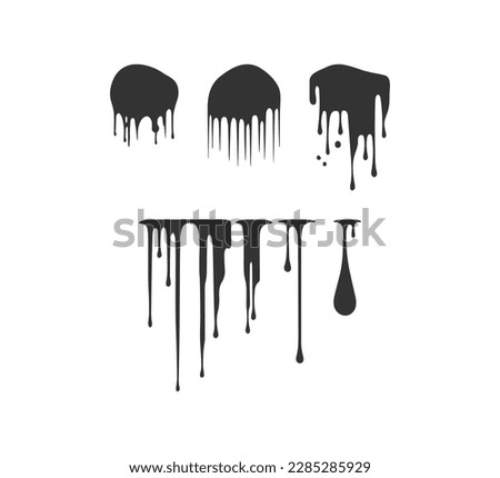 Paint dripping icon set. Vector illustration design. Royalty-Free Stock Photo #2285285929