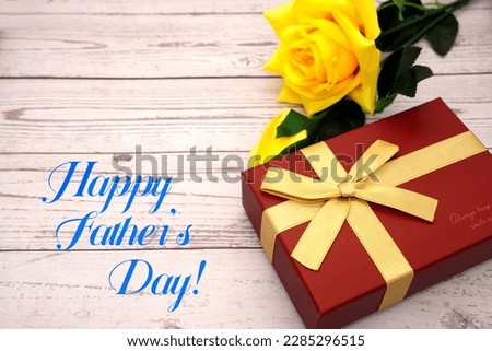 Father's Day yellow roses and gifts (with message)