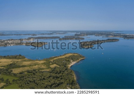 Aerial picture of the Gulf of Morbihan in French Brittany