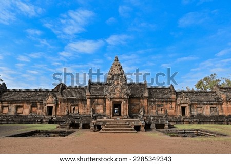 Prasat Hin  Phanom Rung, Burirum Thailand, Ancient sites of Thailand, religious place built with stone. Royalty-Free Stock Photo #2285349343