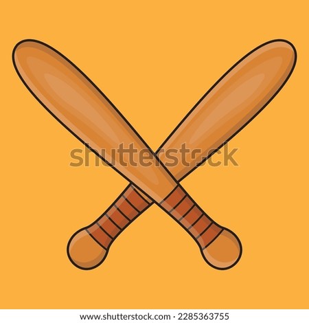 2 baseball bats vector detail with shading, for event or extra EPS baseball sport logo