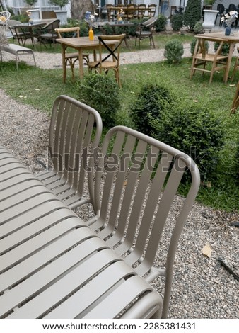 Home outdoor furniture vintage style, stock photo