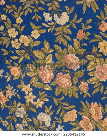 ancient fabric. floral background. textile background