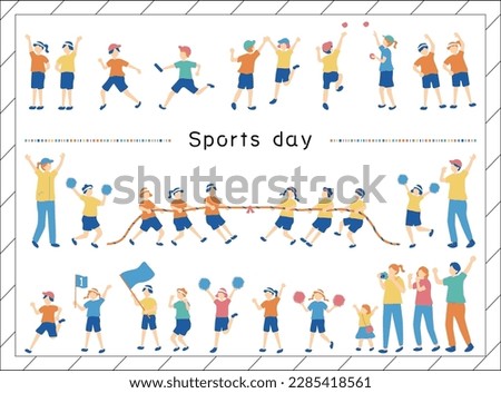 Illustration of children enjoying Sports Day