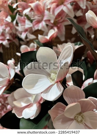 The Pink White Artificial Flower