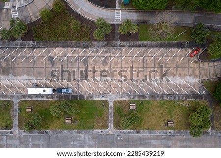 cars parking lot. above view 