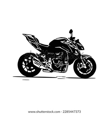 Motorcycle silhouette Vector. Art Vectorizer.