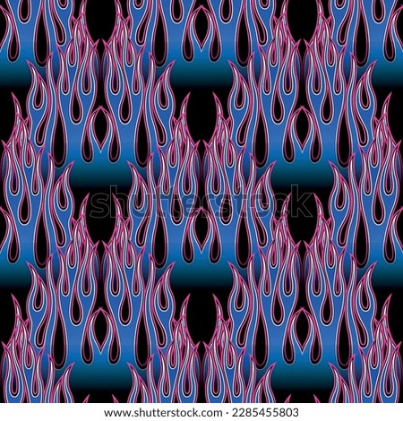 Fire flames wallpaper seamless pattern background vector image. Wrapper, wallpaper, packaging, textile design.
