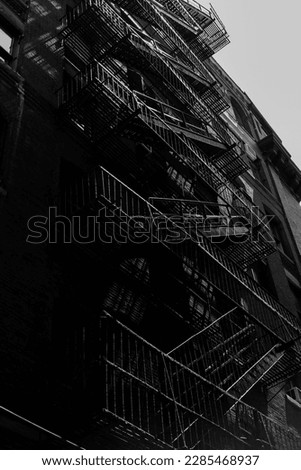New York apartment building fire escape