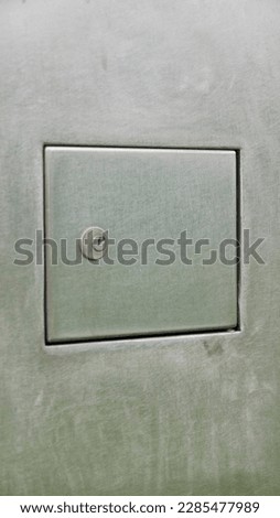 Metallic box detail lock and door