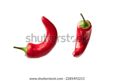 Red hot chili pepper isolated on a white background.  Royalty-Free Stock Photo #2285492213
