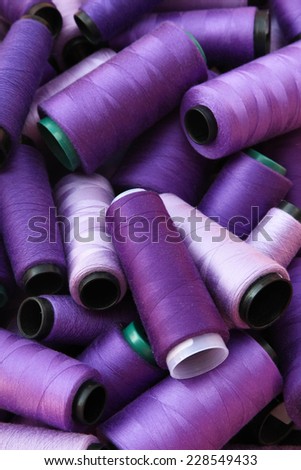 colorful threads in purple tone