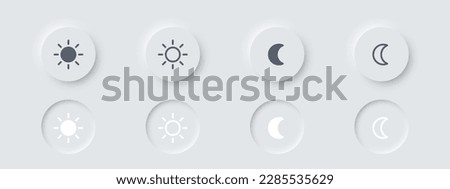 AM and PM symbol button, neumorphism style illustration Royalty-Free Stock Photo #2285535629