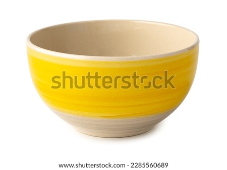 Empty ceramic bowl isolated on white background Royalty-Free Stock Photo #2285560689