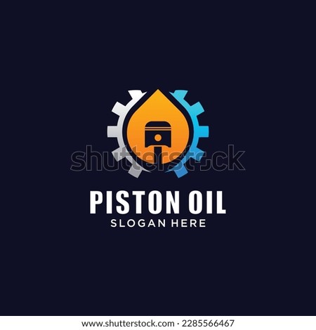 Vector piston engine oil droplets illustration of vehicle engine lubricants and industrial machines