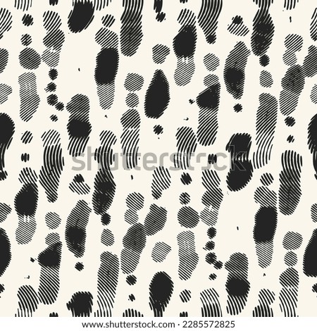 Monochrome Moiré Effect Textured Fingerprint Pattern
