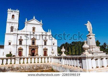 Exterior of the Sé Catedral de Santa Catarina in Goa Velha, Panjim, Goa, India, Asia Royalty-Free Stock Photo #2285598119