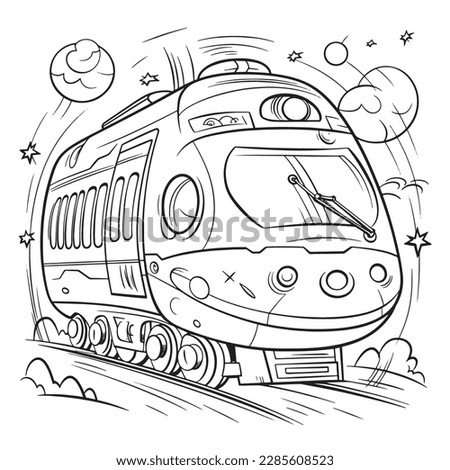 vehicle, Black and white coloring pages for kids, simple lines, cartoon style, happy, cute, funny, many things in the world.
