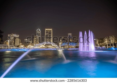 Jacksonville Fountain Of Love At Night