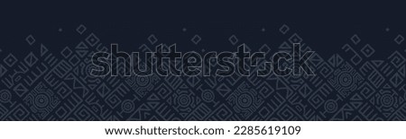 Hand drawn  abstract seamless pattern, ethnic background, simple style - great for textiles, banners, wallpapers, wrapping - vector design Royalty-Free Stock Photo #2285619109