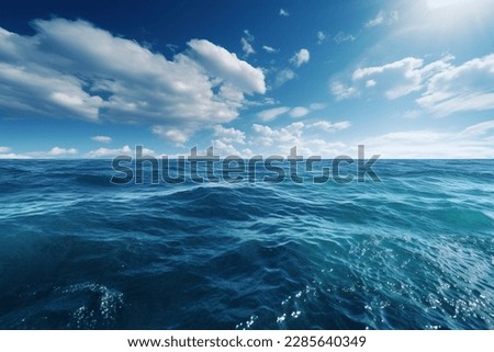 Beautiful Tropical Coral Reef Sea Background - Blue Sky Summer Material.