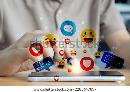Use of social media and digital smartphones Holiday lifestyle and social media concept online marketing Connecting technology networks in global business