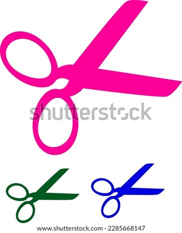 Scissors icon, logo isolated on white background PNG