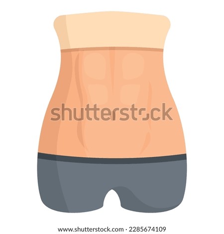 Care abdomen icon cartoon vector. Diet body. Female shape Royalty-Free Stock Photo #2285674109