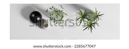 Top view of Sideboard Table Royalty-Free Stock Photo #2285677047