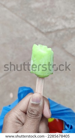 selective focus picture of a half-eaten icecream