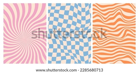 Waves, Trippy Grid, Swirl print 1970s Hippie aesthetic. Twisted background. Retro psychedelic style, Vintage, Groovy Design, Y2k aesthetic 