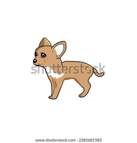 Chihuahua dog logo design vector template