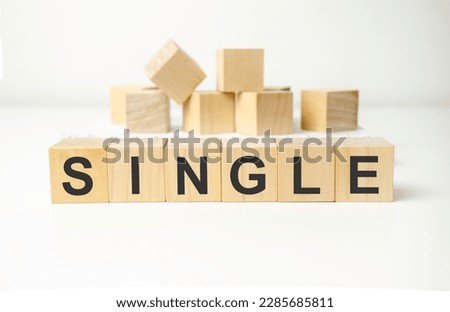 single word made with building blocks Royalty-Free Stock Photo #2285685811