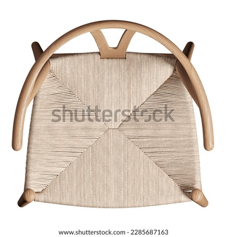 Top view of rattan armchair Royalty-Free Stock Photo #2285687163