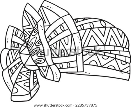 Headwrap Isolated Coloring Page for Kids