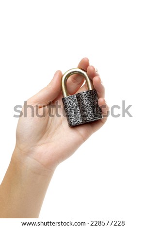 lock on the white background