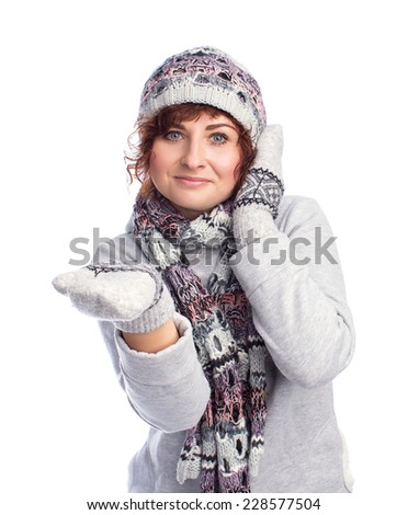 an image of girl in winter clothes