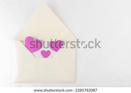 Heart mark and letter. love letter image