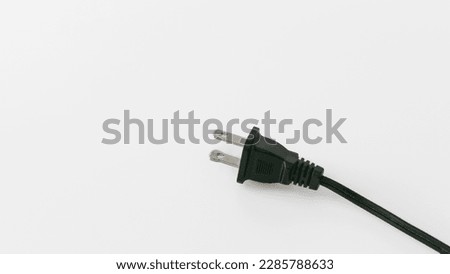 Isolate electric plug with cable. Electricity and energy symbol. 