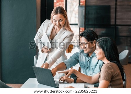 After class, college students discuss, share ideas and thoughts, and learn from each other. Modern and spacious areas in academic libraries that support a more tech-oriented and collaborative society Royalty-Free Stock Photo #2285825221